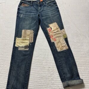 Pilcro Denim Size:25 Boyfriend Jeans with Patchwork